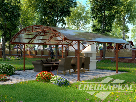 Беседка из поликарбоната №14 - фото 382